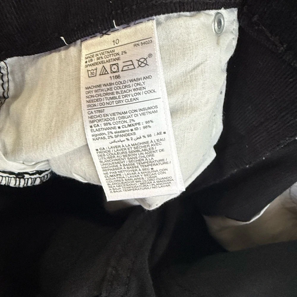 Old Navy Girls' Black Karate Slim Trousers, Size 10 Built In Flex Max